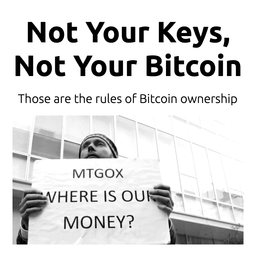 not your keys not your bitcoins